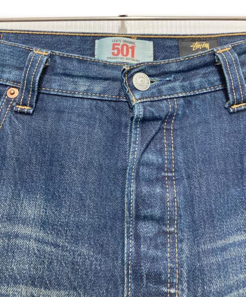 LEVI'S（リーバイス）LEVI'S (リーバイス) stussy (ステューシー) リペア加工501デニムパンツ インディゴ サイズ:W36　L32の古着・服飾アイテム