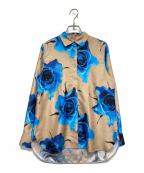 PAUL SMITHポールスミス）の古着「Monarch Rose プリントシャツ」｜ベージュ