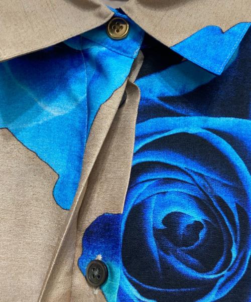 PAUL SMITH（ポールスミス）Paul Smith (ポールスミス) Monarch Rose プリントシャツ ベージュ サイズ:38の古着・服飾アイテム