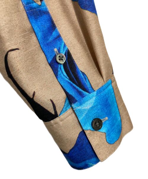 PAUL SMITH（ポールスミス）Paul Smith (ポールスミス) Monarch Rose プリントシャツ ベージュ サイズ:38の古着・服飾アイテム