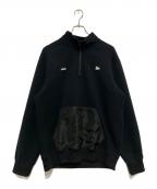 New Eraニューエラ）の古着「ハーフジップスウェット」｜ブラック