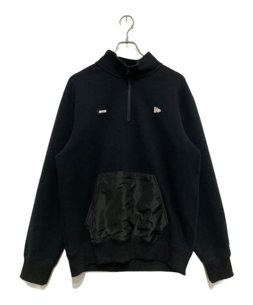 New Era（ニューエラ）New Era (ニューエラ) ハーフジップスウェット ブラック サイズ:XXLの古着・服飾アイテム