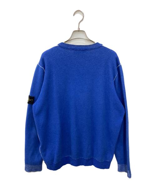 STONE ISLAND（ストーンアイランド）STONE ISLAND (ストーンアイランド) Double Face Loose Fit Crewneck　ダブル フェイス ルース フィット クルーネック ブルー サイズ:Ⅼの古着・服飾アイテム