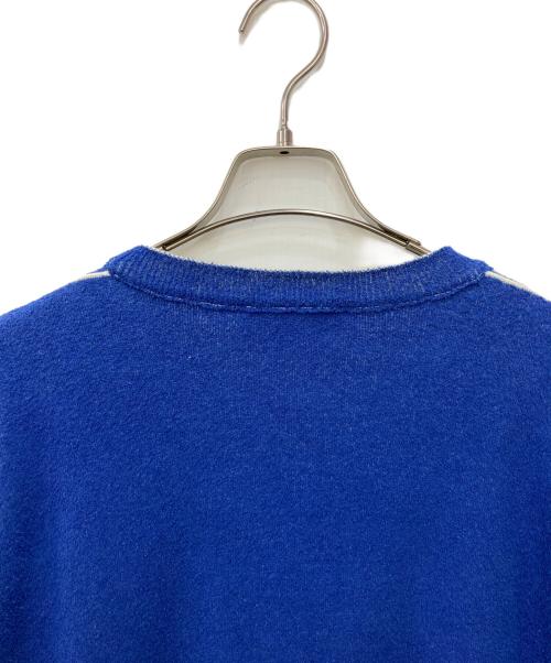 STONE ISLAND（ストーンアイランド）STONE ISLAND (ストーンアイランド) Double Face Loose Fit Crewneck　ダブル フェイス ルース フィット クルーネック ブルー サイズ:Ⅼの古着・服飾アイテム