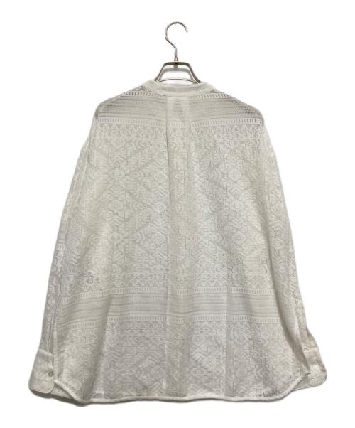 Spick and Span（スピック＆スパン）Spick and Span (スピック＆スパン) スタンドカラーレースシャツ ホワイト サイズ:不明の古着・服飾アイテム