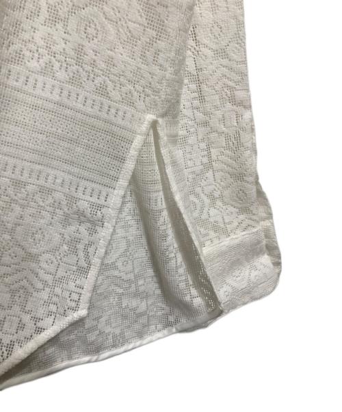 Spick and Span（スピック＆スパン）Spick and Span (スピック＆スパン) スタンドカラーレースシャツ ホワイト サイズ:不明の古着・服飾アイテム