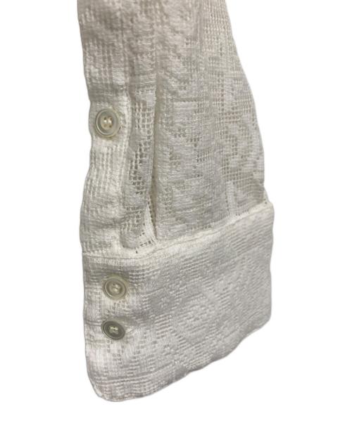 Spick and Span（スピック＆スパン）Spick and Span (スピック＆スパン) スタンドカラーレースシャツ ホワイト サイズ:不明の古着・服飾アイテム