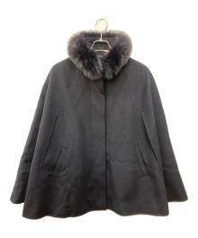 RUIRUE BOUTIQUE（ルイルエブティック）の古着「フォックスファーケープ」｜ネイビー