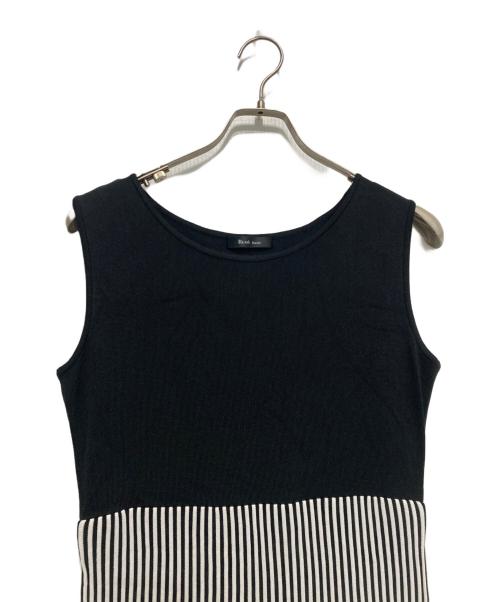 Rene basic（ルネベーシック）Rene basic (ルネベーシック) ノースリーブ切替ワンピース ブラック サイズ:38の古着・服飾アイテム