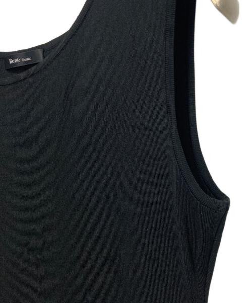 Rene basic（ルネベーシック）Rene basic (ルネベーシック) ノースリーブ切替ワンピース ブラック サイズ:38の古着・服飾アイテム