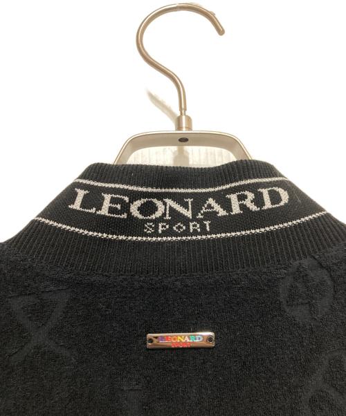 LEONARD SPORT（レオナール スポーツ）LEONARD SPORT (レオナール スポーツ) 総柄パイピングパイルジャケット ブラック サイズ:42の古着・服飾アイテム