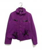 COMME des GARCONS COMME des GARCONSコムデギャルソン コムデギャルソン）の古着「スパンコールリボン丸襟ジャケット」