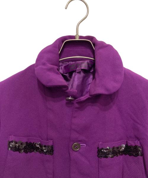 COMME des GARCONS COMME des GARCONS（コムデギャルソン コムデギャルソン）COMME des GARCONS COMME des GARCONS (コムデギャルソン コムデギャルソン) スパンコールリボン丸襟ジャケット サイズ:Mの古着・服飾アイテム