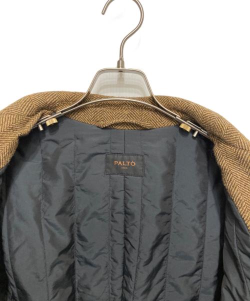 PALTO（パルト）PALTO (パルト) ヘリンボーンチェスターコート ブラウン サイズ:SIZE 42の古着・服飾アイテム