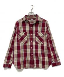 WAREHOUSE（ウエアハウス）の古着「ヘビーネルシャツ」｜レッド
