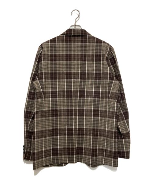 TOMORROW LAND（トゥモローランド）TOMORROW LAND (トゥモローランド) ポリエステルウールサッカー シングルブレステッド2Bジャケット ブラウン サイズ:SIZE 84の古着・服飾アイテム