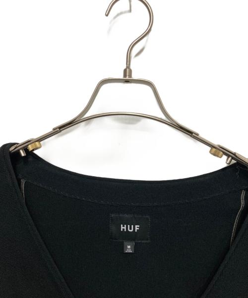 HUF（ハフ）HUF (ハフ) CHAIN LINK CARDIGAN ブラック サイズ:Mの古着・服飾アイテム