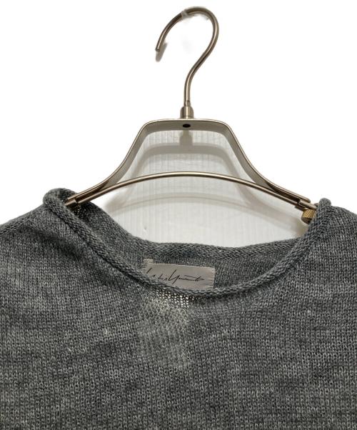 YOHJI YAMAMOTO（ヨウジヤマモト）YOHJI YAMAMOTO (ヨウジヤマモト) リネンニット グレー サイズ:3の古着・服飾アイテム