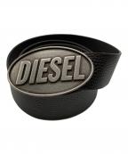 DIESELディーゼル）の古着「ロゴバックルベルト」｜ブラウン