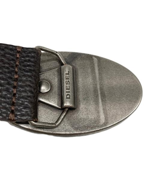 DIESEL（ディーゼル）DIESEL (ディーゼル) ロゴバックルベルト ブラウン サイズ:85/34の古着・服飾アイテム