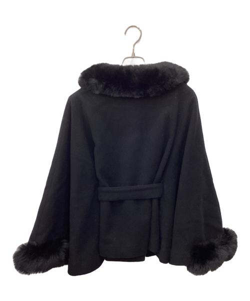 MISCH MASCH（ミッシュマッシュ）MISCH MASCH (ミッシュマッシュ) ポンチョコート ブラック サイズ:FREEの古着・服飾アイテム