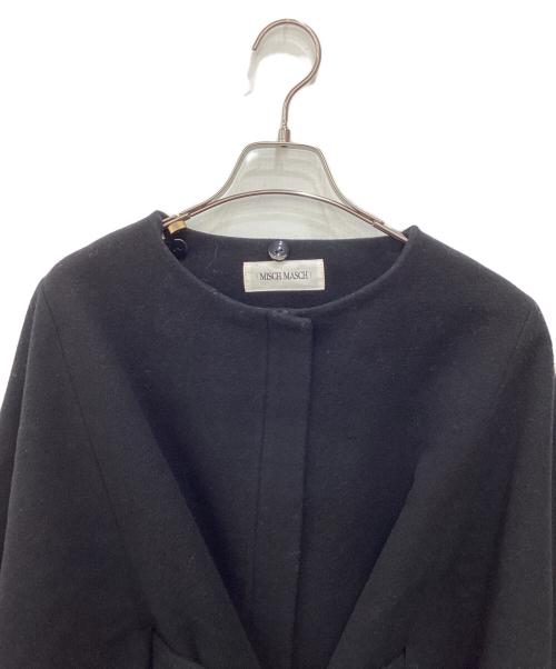 MISCH MASCH（ミッシュマッシュ）MISCH MASCH (ミッシュマッシュ) ポンチョコート ブラック サイズ:FREEの古着・服飾アイテム