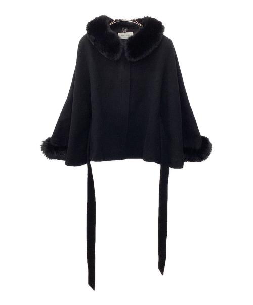 MISCH MASCH（ミッシュマッシュ）MISCH MASCH (ミッシュマッシュ) ポンチョコート ブラック サイズ:FREEの古着・服飾アイテム