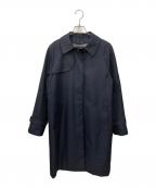 Aquascutumアクアスキュータム）の古着「BASIC SINGLE TRENCH COAT/ステンカラーコート　ベーシック シングル トレンチ コート」｜ネイビー