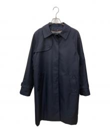 Aquascutum（アクアスキュータム）の古着「BASIC SINGLE TRENCH COAT/ステンカラーコート　ベーシック シングル トレンチ コート」｜ネイビー