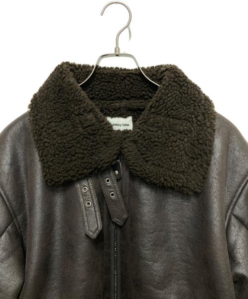 MONKEY TIME（モンキータイム）MONKEY TIME (モンキータイム) フェイクムートンB-3ジャケット ブラウン サイズ:Mの古着・服飾アイテム