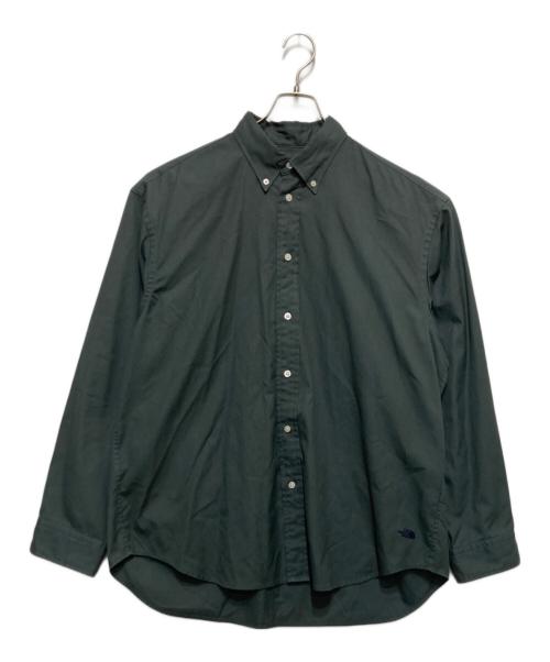 THE NORTH FACE（ザ ノース フェイス）THE NORTH FACE (ザ ノース フェイス) ロングスリーブハーフドームシャツ グリーン サイズ:Ｌの古着・服飾アイテム