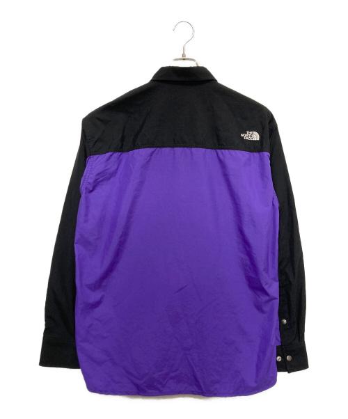 THE NORTH FACE（ザ ノース フェイス）THE NORTH FACE (ザ ノース フェイス) L/S Nuptse Shirt（L/S ヌプシ シャツ） パープル サイズ:Lの古着・服飾アイテム