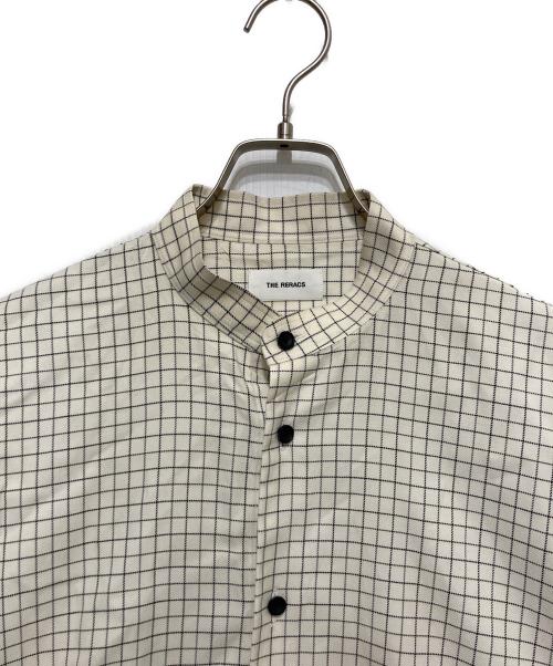THE RERACS（ザ リラクス）THE RERACS (ザ リラクス) チェックバンドカラーシャツ アイボリー サイズ:SIZE 46の古着・服飾アイテム