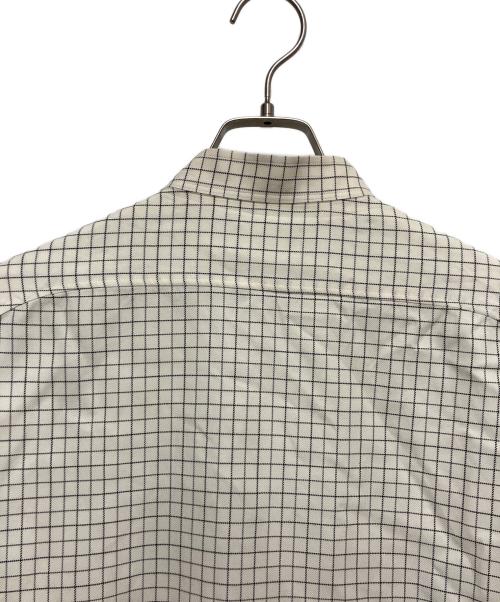 THE RERACS（ザ リラクス）THE RERACS (ザ リラクス) チェックバンドカラーシャツ アイボリー サイズ:SIZE 46の古着・服飾アイテム