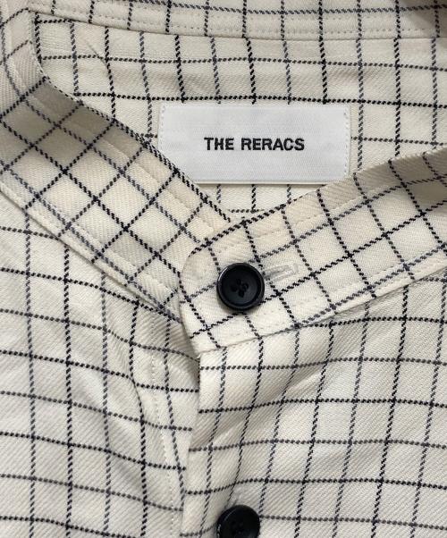 THE RERACS（ザ リラクス）THE RERACS (ザ リラクス) チェックバンドカラーシャツ アイボリー サイズ:SIZE 46の古着・服飾アイテム