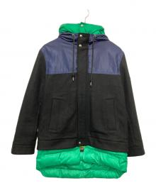 DIESEL（ディーゼル）の古着「異素材ドッキングジャケット」｜ブラック