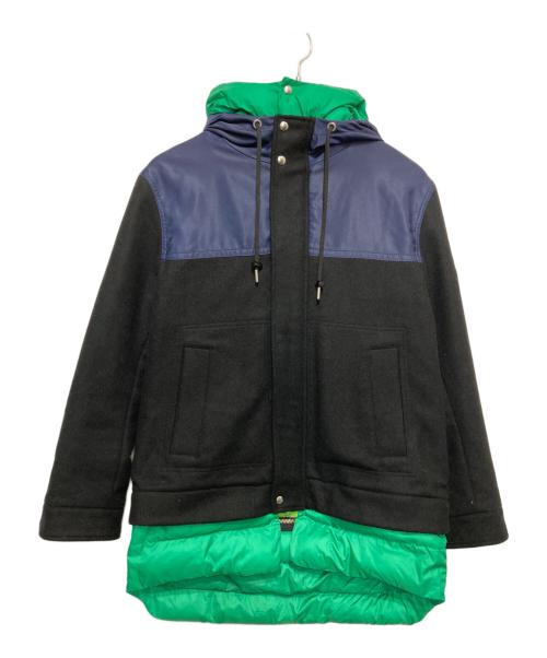 DIESEL（ディーゼル）DIESEL (ディーゼル) 異素材ドッキングジャケット ブラック サイズ:Lの古着・服飾アイテム