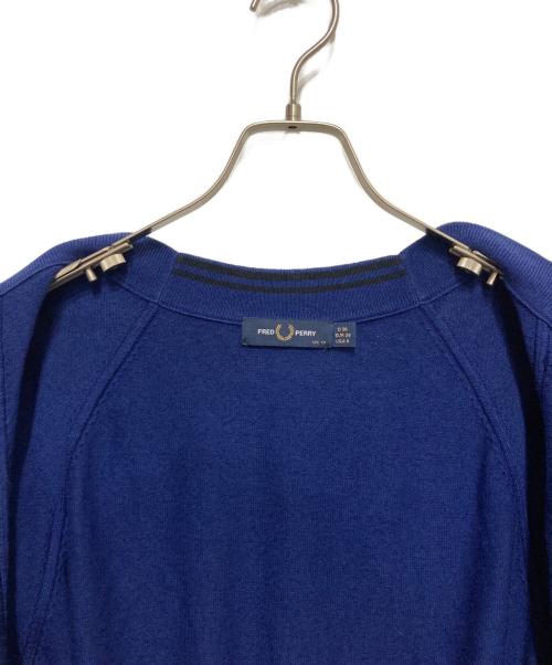FRED PERRY（フレッドペリー）FRED PERRY (フレッドペリー) ニットカーディガン ブルー サイズ:SIZE 38の古着・服飾アイテム