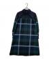 BLUE LABEL CRESTBRIDGE（ブルーレーベルクレストブリッジ）の古着「チェッククロッシングツイルサックドレス」｜ネイビー