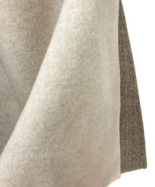 MACPHEE（マカフィー）MACPHEE (マカフィー) ウールダブルフェイス ストール付きコート ベージュ サイズ:36の古着・服飾アイテム