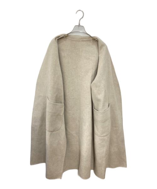 MACPHEE（マカフィー）MACPHEE (マカフィー) ウールダブルフェイス ストール付きコート ベージュ サイズ:36の古着・服飾アイテム