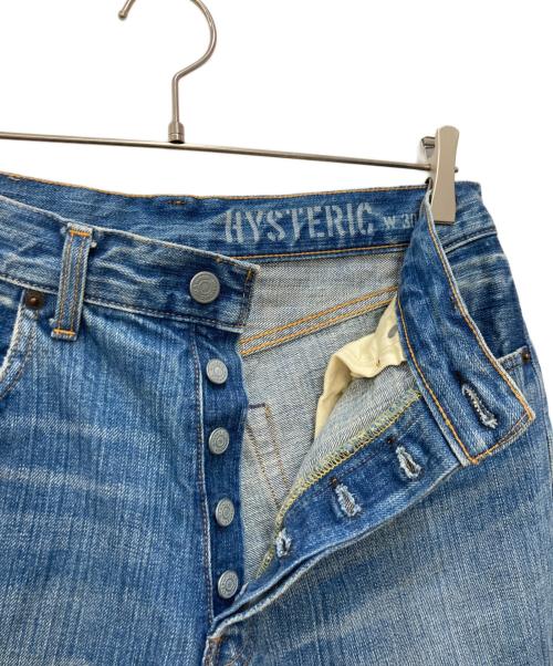 Hysteric Glamour（ヒステリックグラマー）Hysteric Glamour (ヒステリックグラマー) 加工スタッズデニムパンツ インディゴ サイズ:W30の古着・服飾アイテム