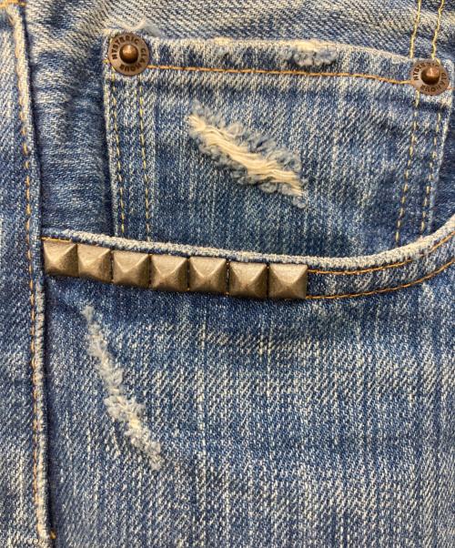 Hysteric Glamour（ヒステリックグラマー）Hysteric Glamour (ヒステリックグラマー) 加工スタッズデニムパンツ インディゴ サイズ:W30の古着・服飾アイテム