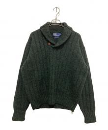 POLO RALPH LAUREN（ポロ・ラルフローレン）の古着「ショールカラーニット」｜グリーン