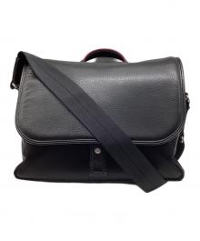 LANVIN COLLECTION（ランバンコレクション）の古着「レザー切替ショルダーバッグ」｜ブラック