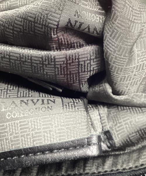 LANVIN COLLECTION（ランバンコレクション）LANVIN COLLECTION (ランバンコレクション) レザー切替ショルダーバッグ ブラックの古着・服飾アイテム