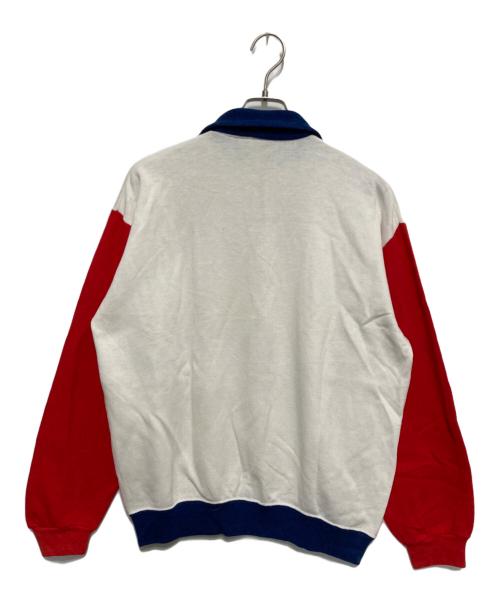 sports wear（スポーツウェア）sports wear (スポーツウェア) ハーフジップスウェット レッド×ホワイト サイズ:XLの古着・服飾アイテム