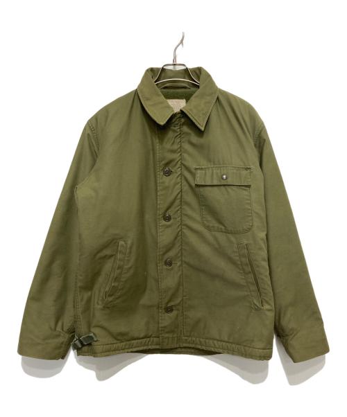 U'S NAVY（ユーエスネイビー）U'S NAVY (ユーエスネイビー) A-2 デッキジャケット グリーン サイズ:Mの古着・服飾アイテム
