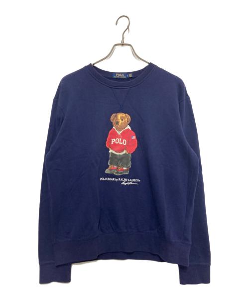 POLO RALPH LAUREN（ポロ・ラルフローレン）POLO RALPH LAUREN (ポロ・ラルフローレン) ポロベアプリントスウェット ネイビー サイズ:LGの古着・服飾アイテム