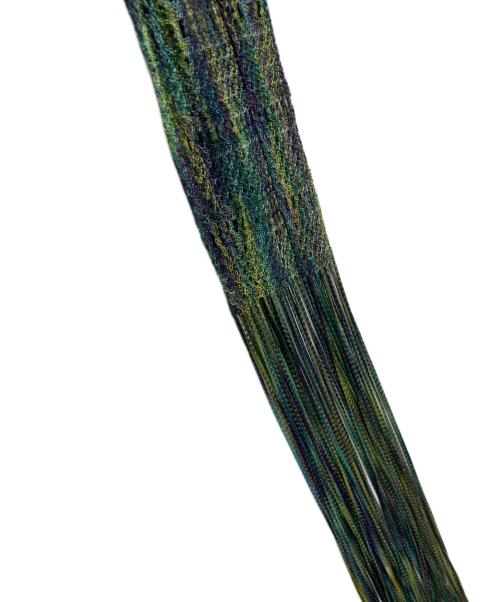 missoni（ミッソーニ）MISSONI (ミッソーニ) フリンジシアーロングカーディガン グリーン サイズ:44の古着・服飾アイテム
